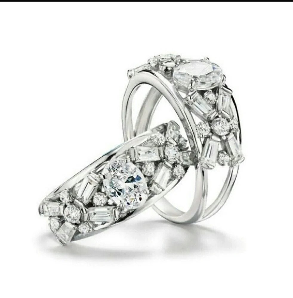 Sterling Silver Baguette Cut CZ Ring